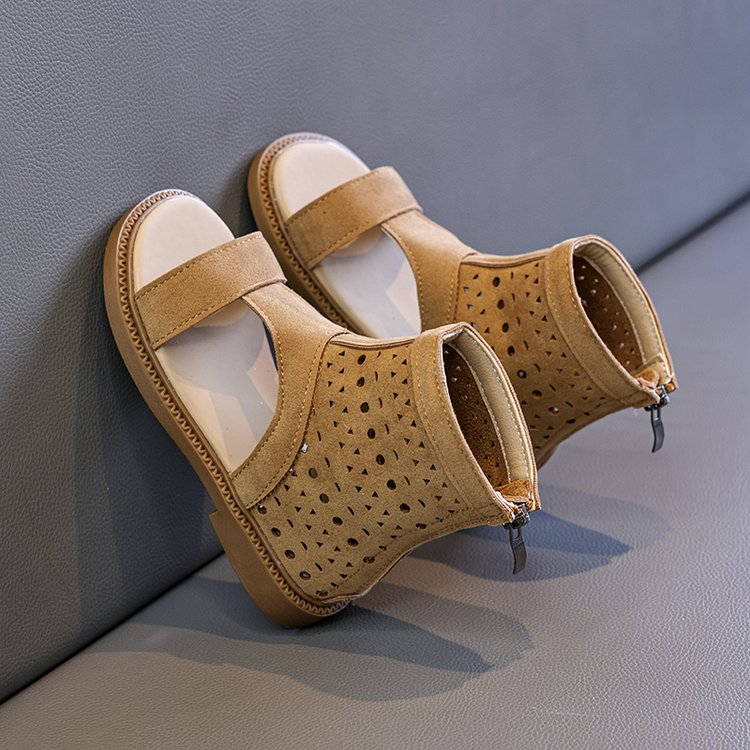 2026 Summer New Kids Shoes, Korean Style Hollow Out Sandals, Elegant Roman Fashion Sandals For Girls And Big Kids