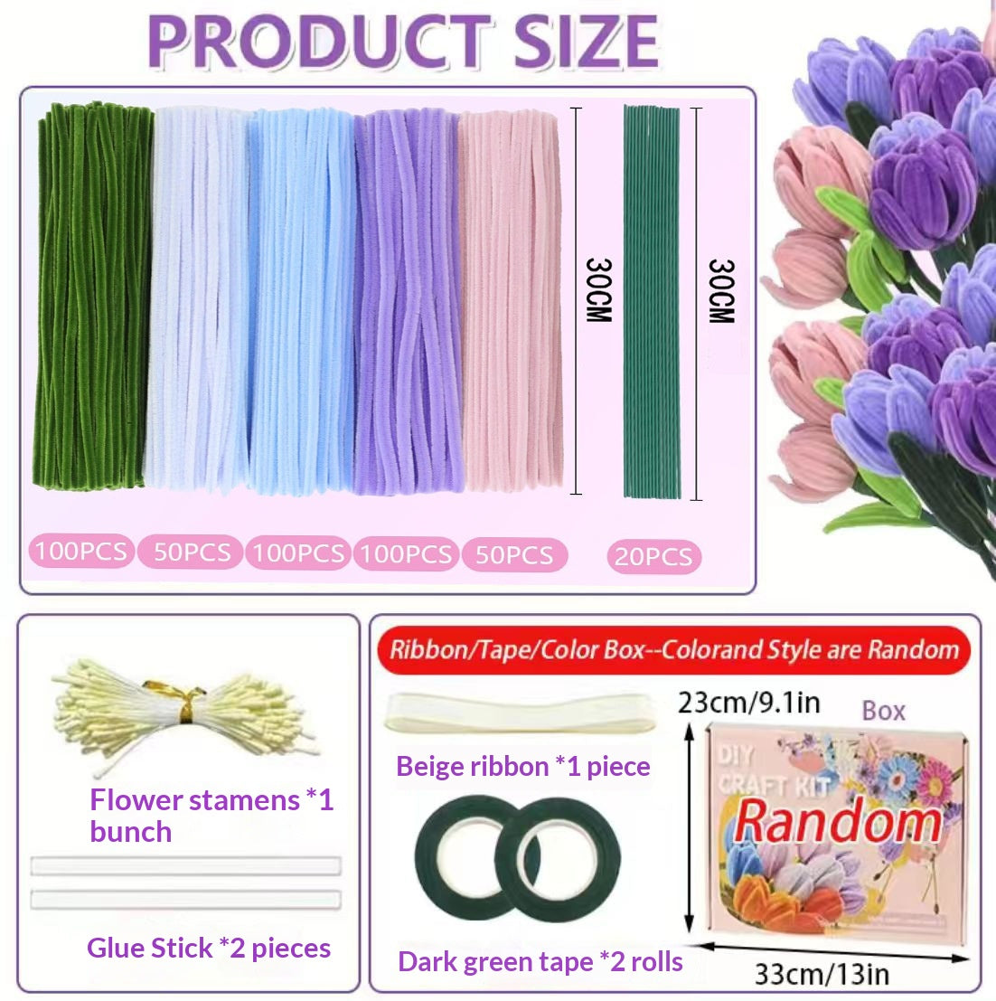 Best-selling Floral Twisty Wire Fluffy Yarn For Crafts