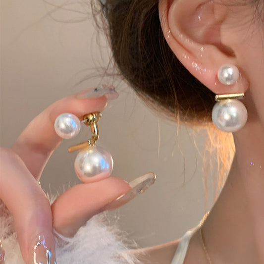 Premium 925 Silver Pearl Earrings For Women Luxury Elegant Studs Unique Design Jewelry Gift