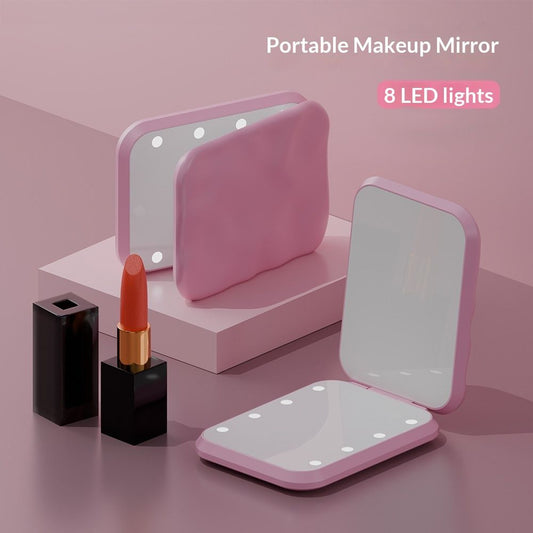Ultra-thin LED Handheld Makeup Mirror