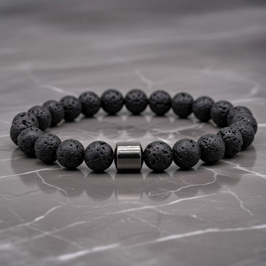 Women's Fashion Simplicity Black Tourmaline Bead Bracelet