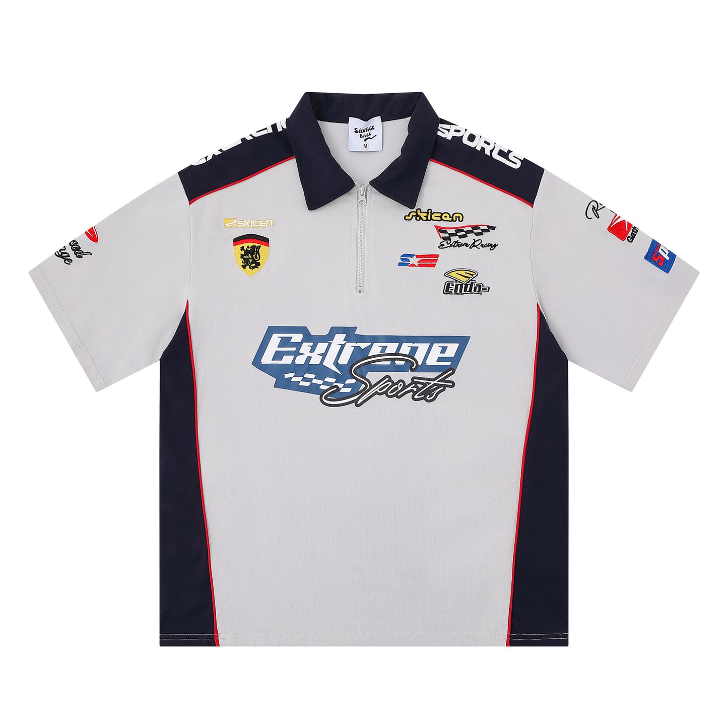 American Retro Fashion Racing Letter Lapel Embroidery Niche
