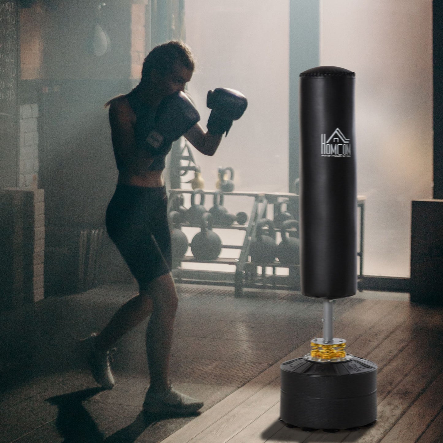 Boxsack Freistehend 170cm Standboxsack Mit Saugnapf-Basis Kickboxsack Schwerer Boxing Trainer Für Erwachsene Jugendliche Fitness Boxsack Für Krafttraining Boxtraining MMA-Training