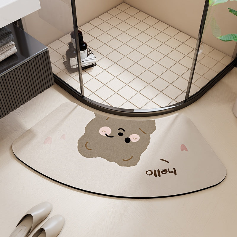 Diatomaceous Water-absorbing Bath Mat For The Toilet And Shower