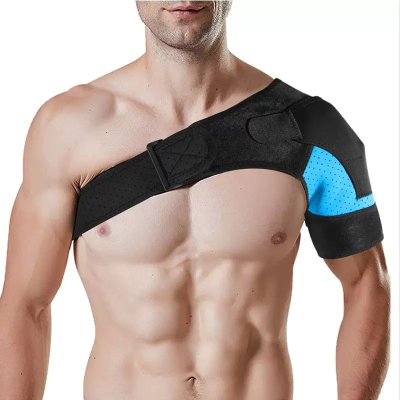 Adjustable Breathable Sports Shoulder Brace - Unisex Compression Support Strap for Joint Protection and Fitness Activities