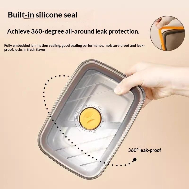 Extra-thick Food-grade Stainless Steel Lunch Box For Students And Office Workers