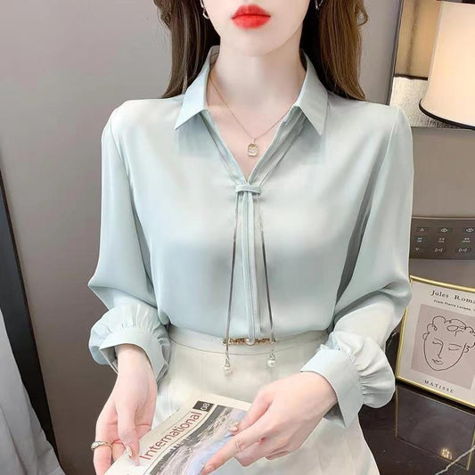 New Stylish Chiffon Blouse For Women Korean Style