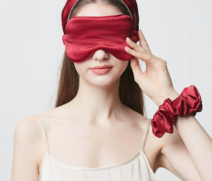 Thickened Eye Protecting Sleep Hair Tie And Eye Mask