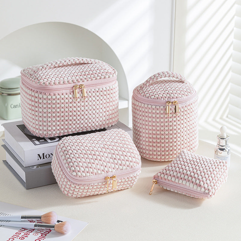 Flannelette Makeup Bag Travel Portable Four-piece Set