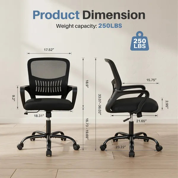 The Adjustable Rotating Back-style Computer Desk And Chair Not Only Offers Comfortable Lumbar Support But Also Comes With Comfortable Armrests.