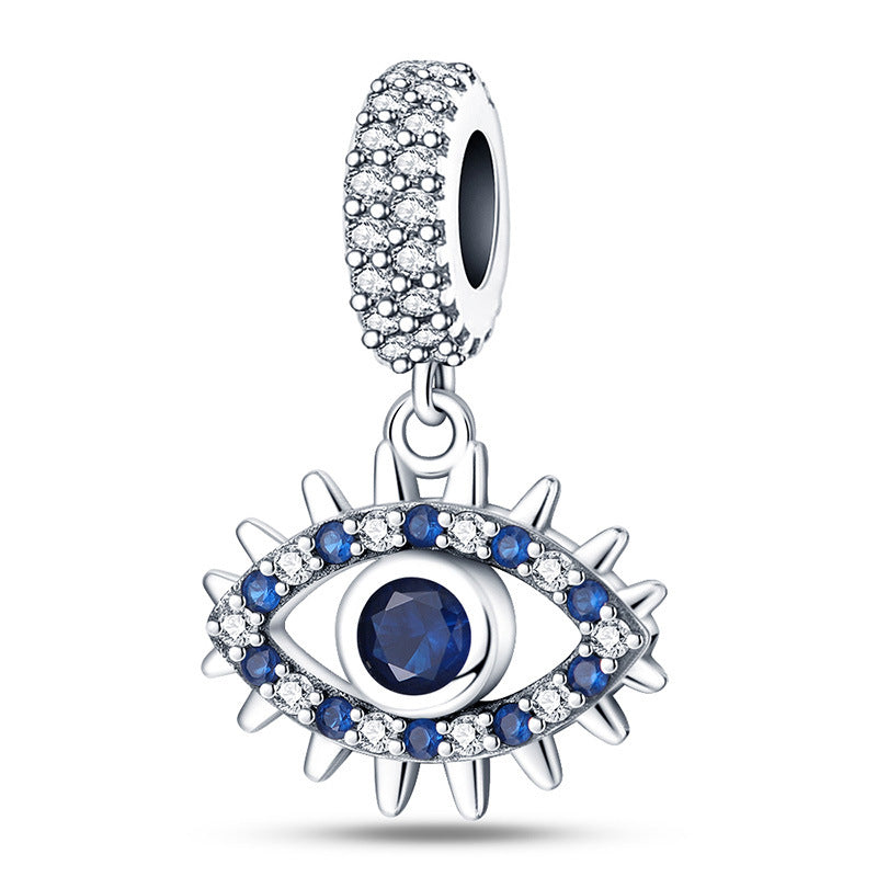 Beaded Bracelet Pendant Zircon Blue Eye Beads Accessories
