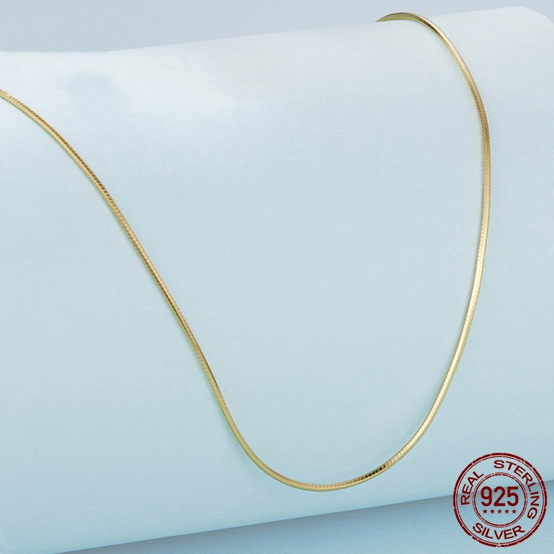 S925 Sterling Silver Plated K Gold Base Necklace