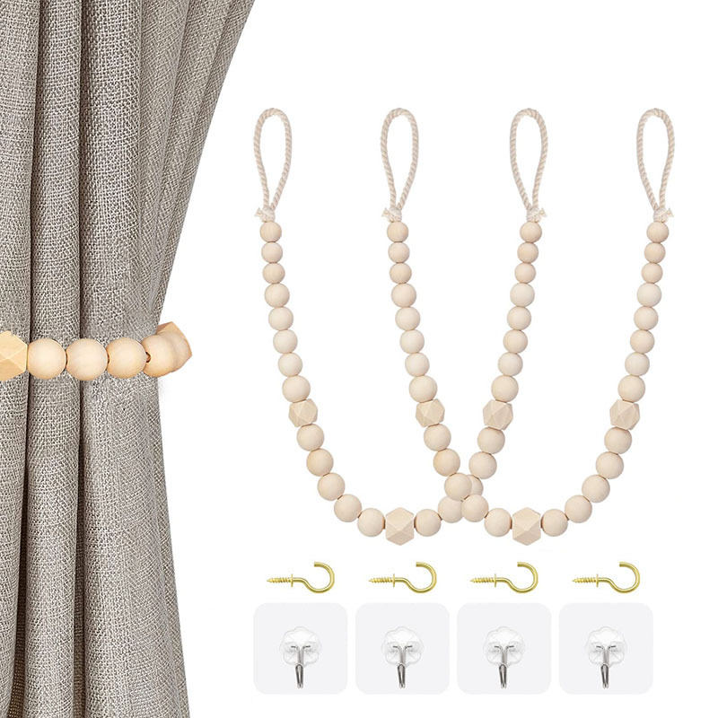 Wood Bead Curtain Tieback Accessories