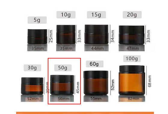 Amber Glass Cream Jar For Light-sensitive Products