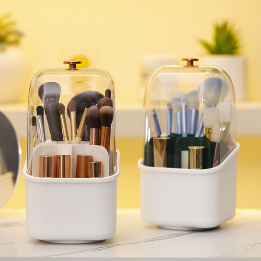Light Luxury Makeup Brush Storage Tube Rotating Lipstick Stand With Lid