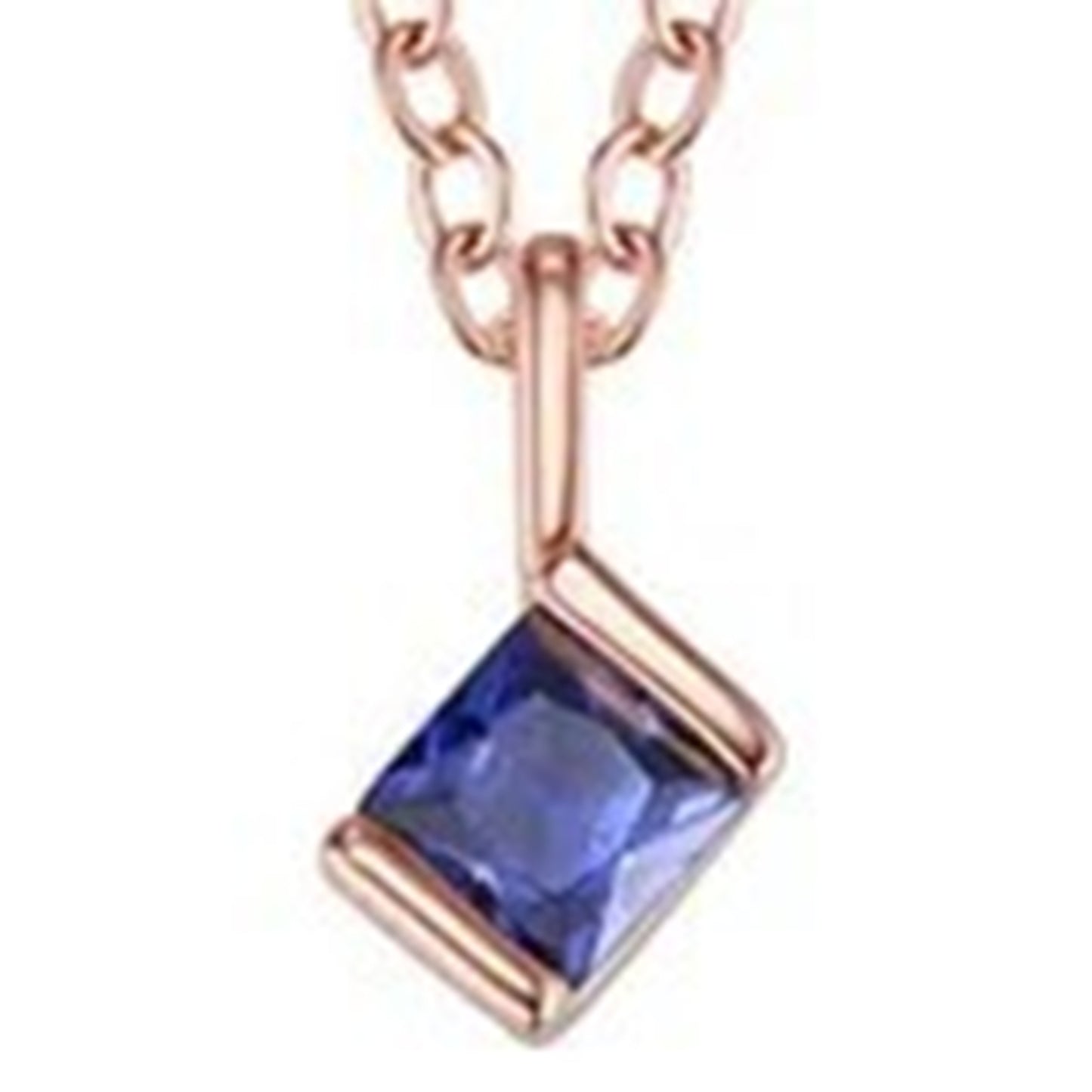 New Square Zircon 12 Birthday Stone Fashion Necklace