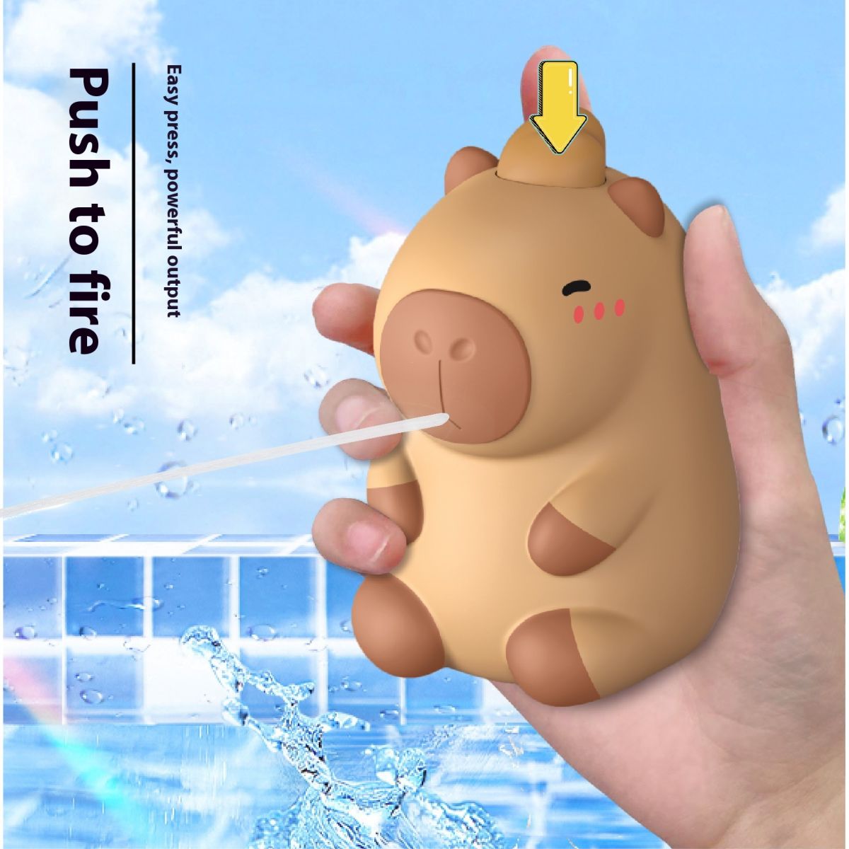 Children's CAPI Balaka Tongzi Water Pistol Bathroom Outdoor Press Water Spray Toys