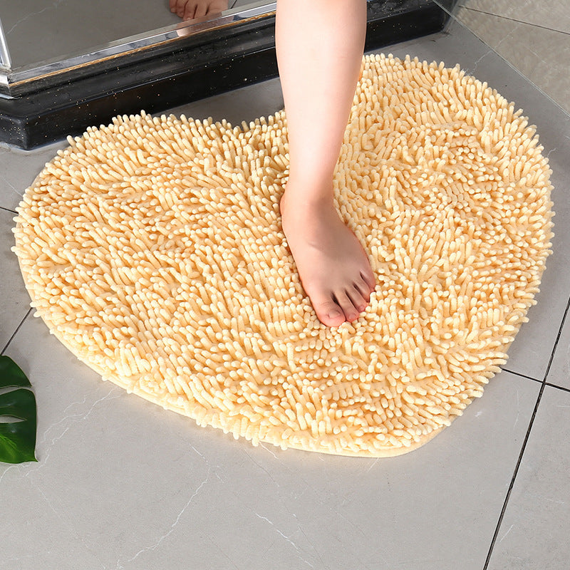 Chenille Bathroom Bath Mat With Water-absorbing And Non-slip Properties