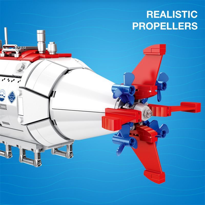 Zhenzhuan 33042 Military Tech National Treasure Jiaolong Submarine Assembly Toy