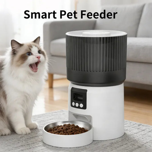 Intelligent Fully Automatic Pet Feeder, Timed And Quantitative Feeding, Remote Control For More Peace Of Mind