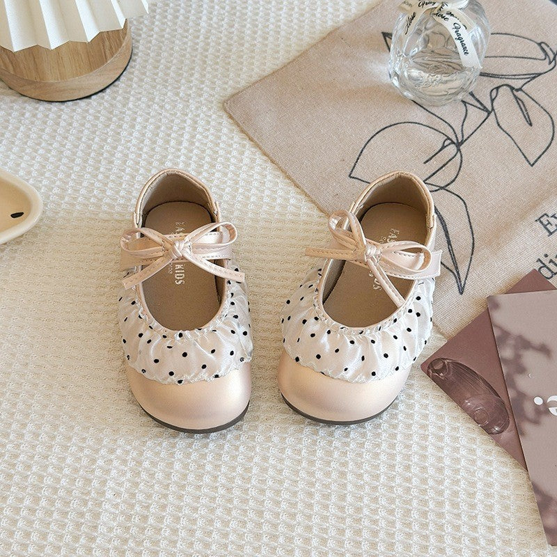 Korean-style Spring And Autumn Retro Soft Sole Leather Shoes For Girls In Princess Fashion