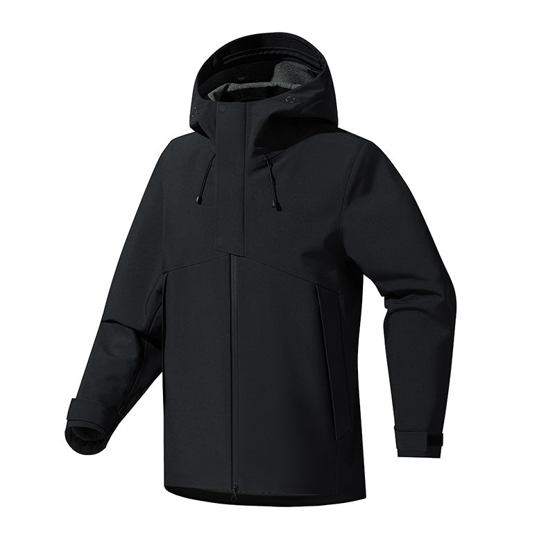 Mens Outdoor Windbreaker Casual Hooded Jacket