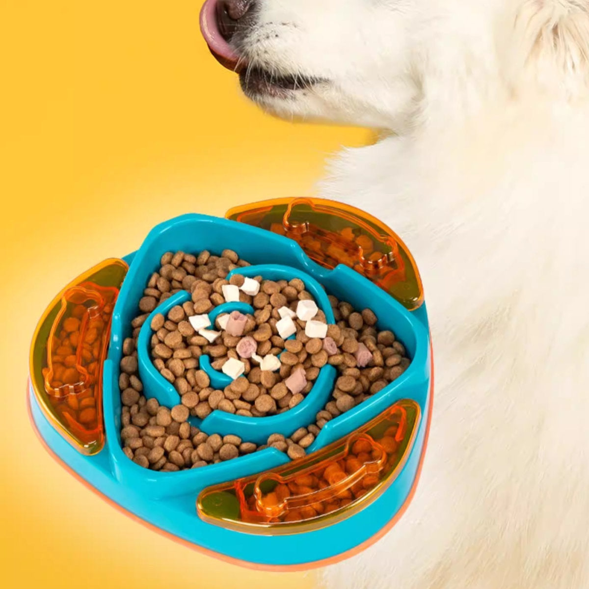 Anti-tipping Anti-choking Slow-feeding Dog Bowl For Cats And Dogs