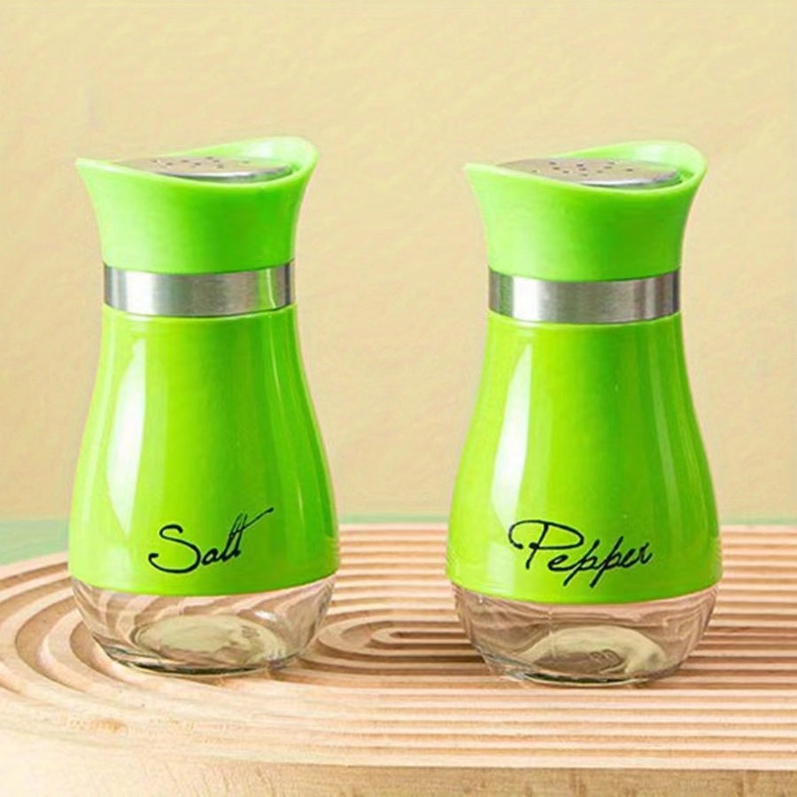 Salt And Pepper Shakers Set - Salt Containers For Gifts, Kitchen Decor, Home, RV, Camp, BBQ, 4 Oz Farmhouse Spice Dispenser With Glass Bottom, Set Of 2