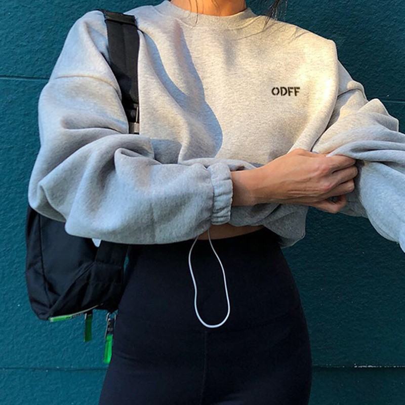 Crop-top Fitness Yoga Workout Short Hoodie For Women