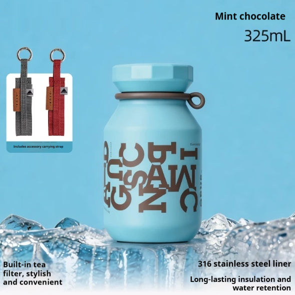 Outdoor Portable Tea-Brewing Couples Insulated Water Bottle