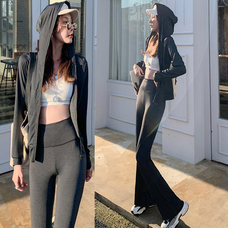 Long Sleeve Slim Yoga Exercise Suit For Women