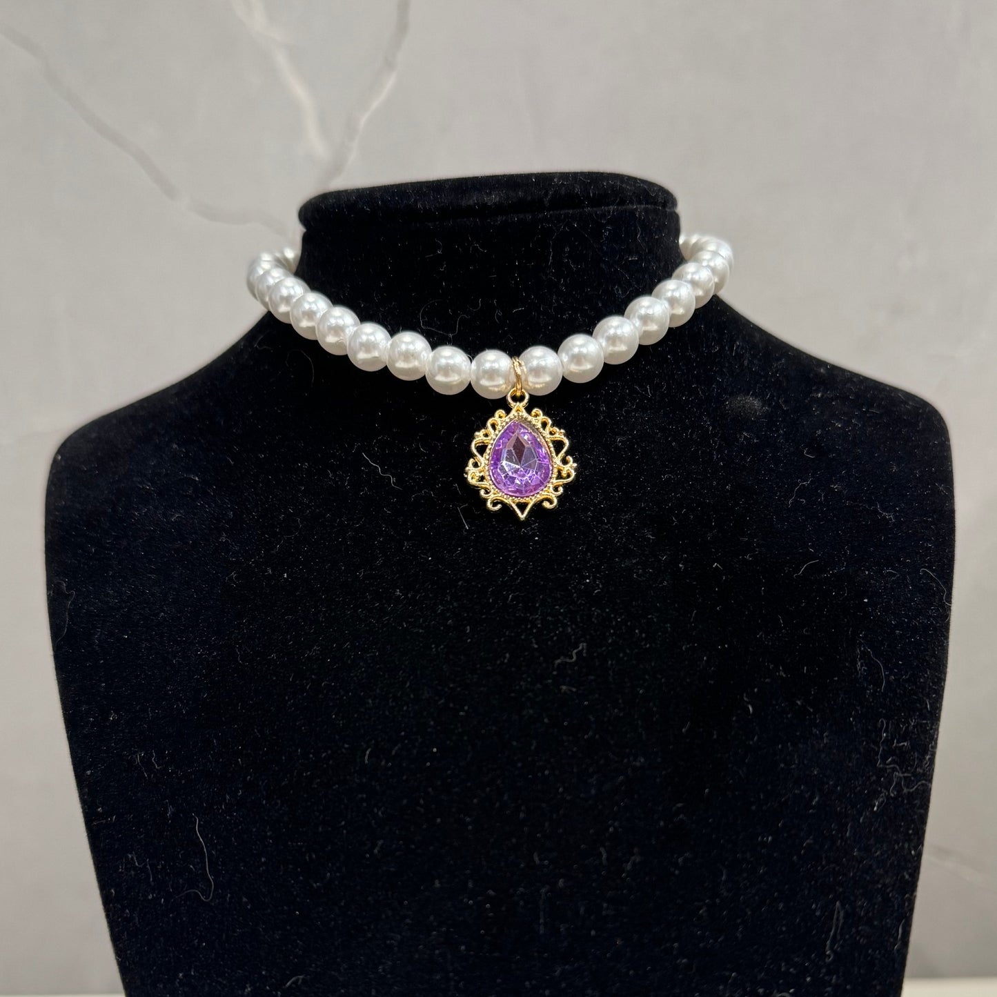 Court-style Crystal Zircon Vintage Pearl Fashion Choker