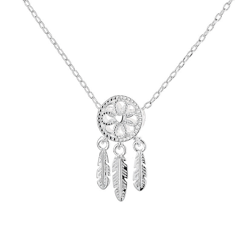 Korean-style Minimalist Luxury Tassel Feather Necklace