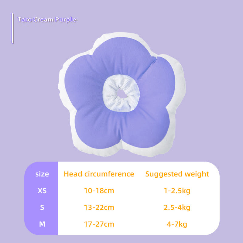 Cat Flower Cotton Neck Pet Collar Adjustable Anti-Bite Surgery Cute Solar Flower Neck Cone Beauty Head Cover