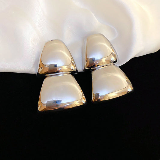 Vintage Flower Silver Stud Earrings For Women Elegant Floral Dangle Earrings Gift