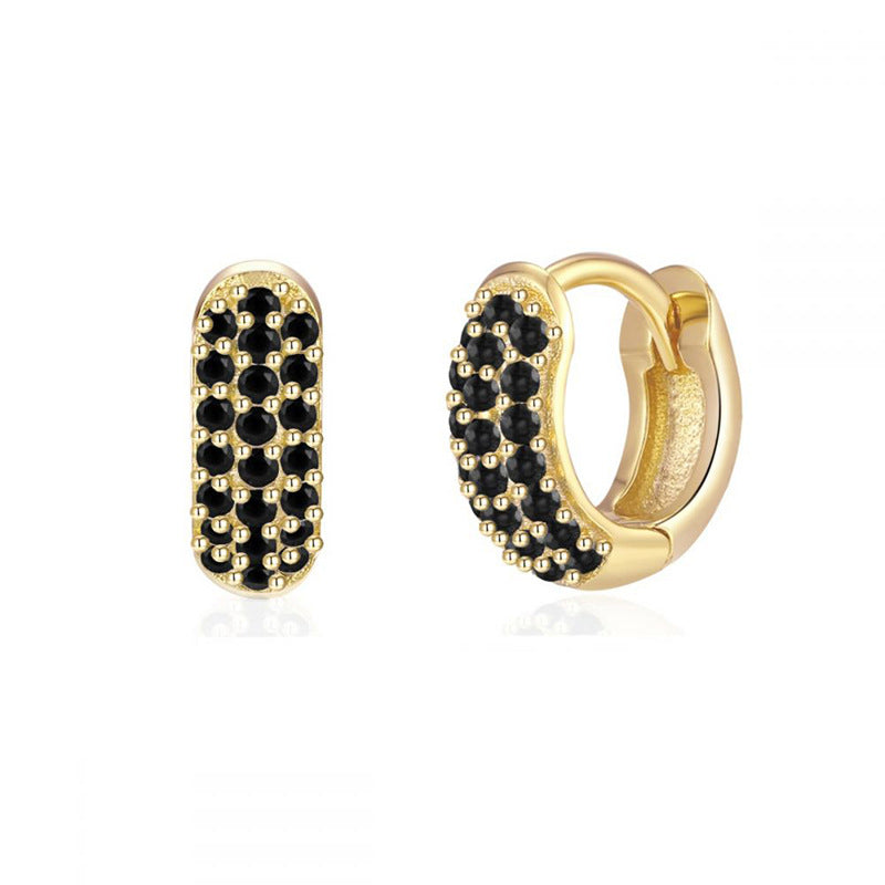 Color Zircon Ear Studs Popular Fashion Best-seller