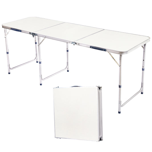 6ft 180-60cm Aluminum Alloy Folding Table Portable Foldable Desk For Camping Picnic BBQ Home Party