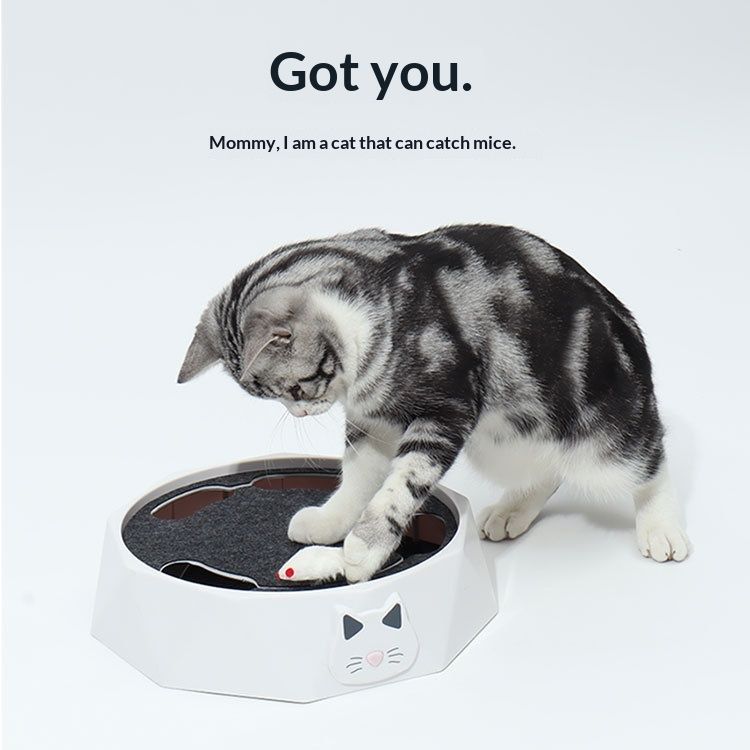 Plush Little Mouse Cat Turntable Automatic Electric Pet Toy For Cats