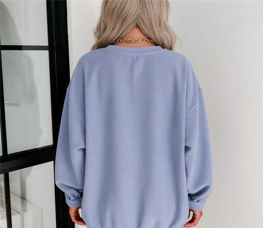 2024 Cross-Border European And American Amazon.com Autumn And Winter New Style Comfortable Leisure Hooded Loose Round Neck Fashion Long-Sleeve Hoodie For Women