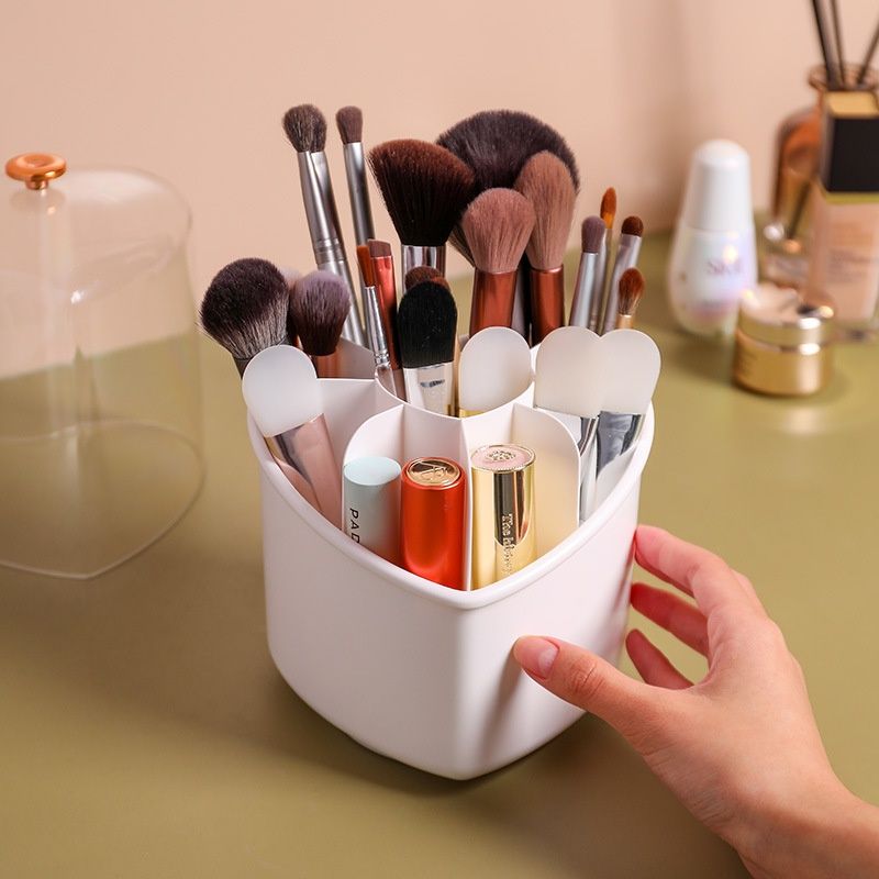 Light Luxury Makeup Brush Storage Tube Rotating Lipstick Stand With Lid