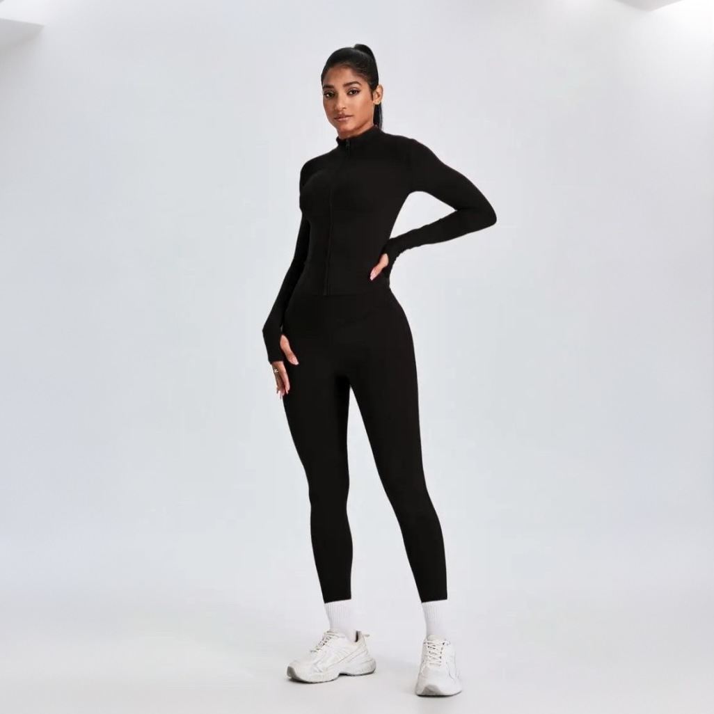Pure Color Tight Yoga Clothes Suit