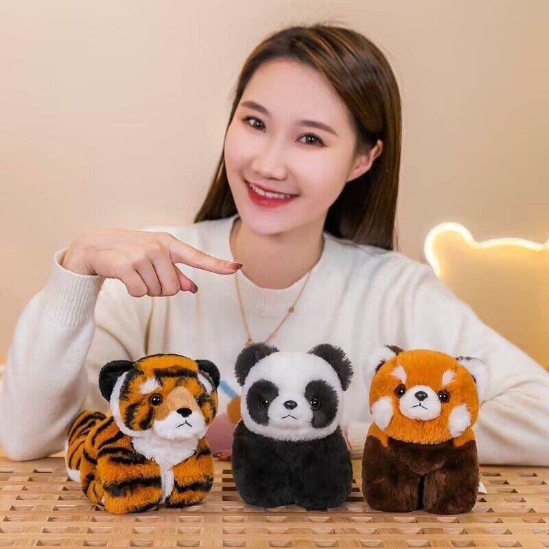 Ring Pop Lesser Panda Tiger And Rabbit Doll Plush Toy Wrist Accessories