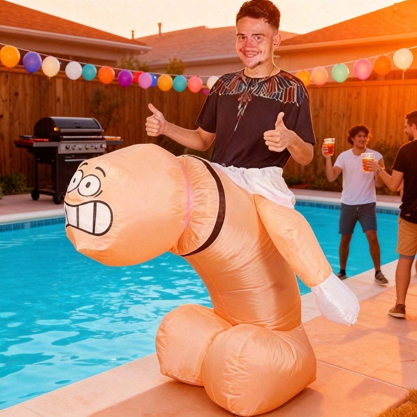 Perfect Valentine Gift Inflatable Costume For Adults With Pump Hilarious Blow Up Halloween Party Outfit, Group Costumes For Bachelorette Birthday Sporting Events, One Size Fits Most