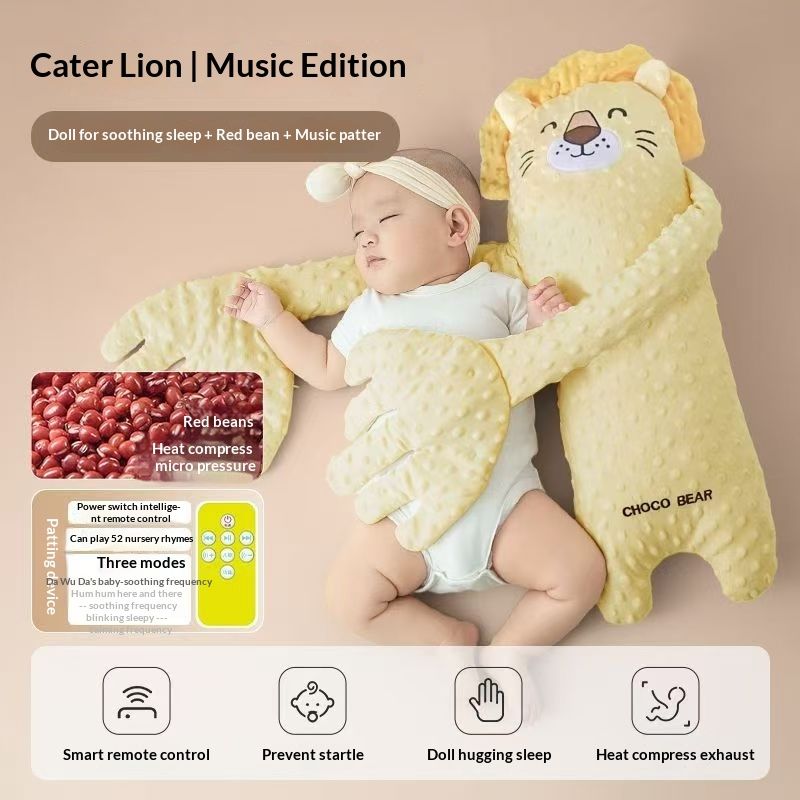 Smart Baby Soothing Device With Lullabies Anti-Jerk Long Pillow For Co-Sleeping