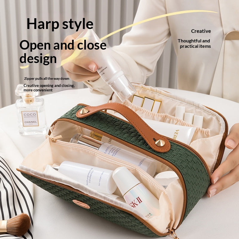 Portable Hard-Shell Toiletry And Makeup Bag For Travel
