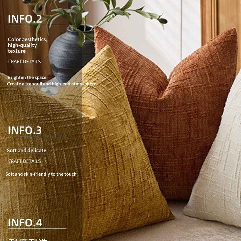 Bamboo-Section Chenille Home Throw Pillow