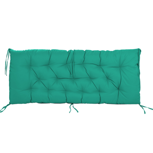 Outdoor Swing Cushions 60 Inch,Waterproof 4in  Thick Porch Swing Cushion Replacement With Backrest And Ties,Comfortable 2-3 Seat Pation Swing Pad For Backyard,Garden,Lawn,Outdoor Furniture Blue
