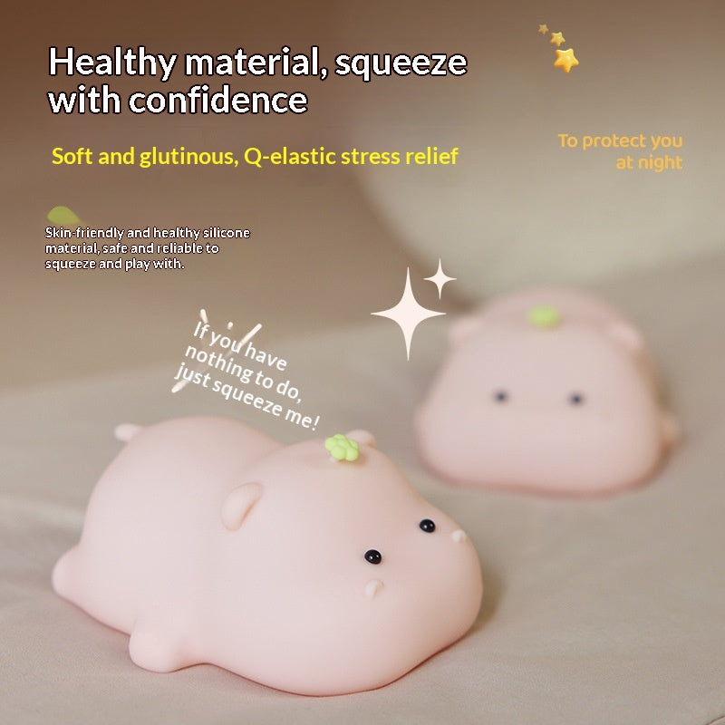Creative Hippo Silicone Bedroom Decor Eye Care Sleep Night Light