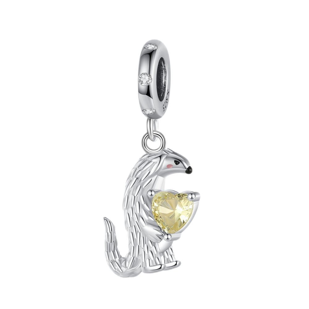 Silver-plated DIY Motherly Love Auspicious Elephant Bead Bracelet Accessories
