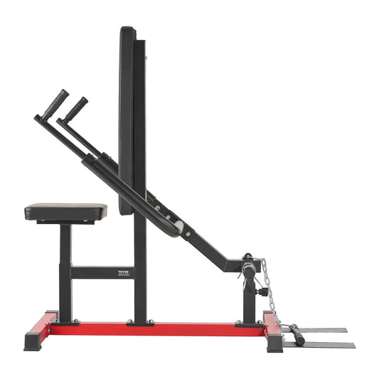 Seated Dip Machine, Tricep Bicep Press Down Machine With Cable Bar, Adjustable Seat, And Backrest,  Exercise Equipment For Chest Training, Upper Body Push Fitness Workout, Hold Up To 450LBS